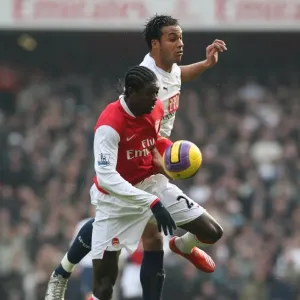 Emmanuel Adebayor (Arsenal) Younes Kaboul (Tottenham) Emmanuel Adebayor (Arsenal) Younes Kaboul (Tottenham)