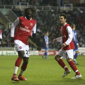Emmanuel Adebayor celebrates scoring the 2nd Arsenal goal Emmanuel Adebayor celebrates scoring the 2nd Arsenal goal
