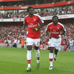 Emmanuel Adebayor and Kolo Toure (Arsenal) Emmanuel Adebayor and Kolo Toure (Arsenal)