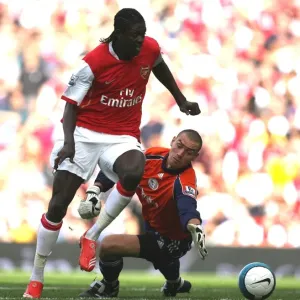 Emmanuel Adebayor rounds Stephen Bywater (Derby) to score Arsenal 2nd goal his 1st Emmanuel Adebayor rounds Stephen Bywater (Derby) to score Arsenal 2nd goal his 1st