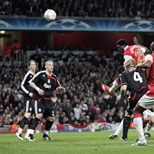 Emmanuel Adebayor scores Arsenals goal