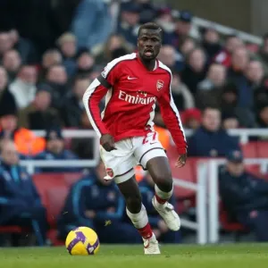 Emmanuel Eboue in Action for Arsenal Against West Ham United, Barclays Premier League, Emirates Stadium, 31/01/09 Emmanuel Eboue in Action for Arsenal Against West Ham United, Barclays Premier League, Emirates Stadium, 31/01/09