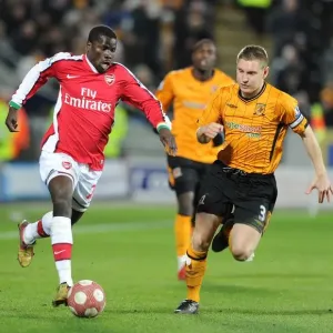 Emmanuel Eboue (Arsenal) Andy Dawson (Hull). Hull City 1: 2 Arsenal, Barclays Premier League Emmanuel Eboue (Arsenal) Andy Dawson (Hull). Hull City 1: 2 Arsenal, Barclays Premier League