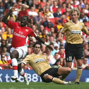 Emmanuel Eboue (Arsenal) Cardoso Tiago and Pavel Nedved (Juventus)