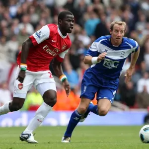 Emmanuel Eboue (Arsenal) Lee Bowyer (Birmingham). Arsenal 2: 1 Birmingham City
