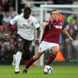Emmanuel Eboue (Arsenal) Mark Noble (West Ham) Emmanuel Eboue (Arsenal) Mark Noble (West Ham)