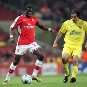 Emmanuel Eboue (Arsenal) Robert Pires and Joan Capdevila (Villarreal)