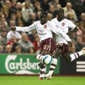 Emmanuel Eboue and Bacary Sagna (Arsenal) Emmanuel Eboue and Bacary Sagna (Arsenal)