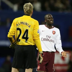 Emmanuel Eboue and Manuel Almunia (Arsenal)