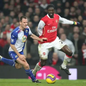 Emmauel Adebayor (Arsenal) Andre Ooijer (Blackburn Rovers) Emmauel Adebayor (Arsenal) Andre Ooijer (Blackburn Rovers)