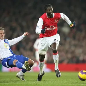 Emmauel Adebayor (Arsenal) Tugay (Blackburn Rovers) Emmauel Adebayor (Arsenal) Tugay (Blackburn Rovers)