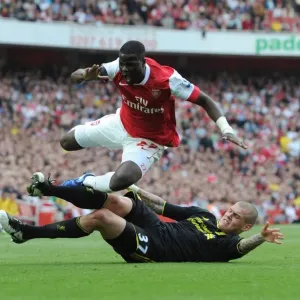 Emmauel Eboue (Arsenal) Martin Skrtel (Liverpool). Arsenal 1: 1 Liverpool