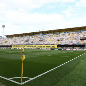Empty Estadio de la Ceramica: Villarreal CF vs. Arsenal, UEFA Europa League Semi-Final Leg One