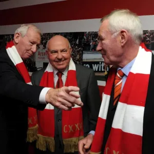 Print of Ex Arsenal Players before a Match at Emirates Stadium