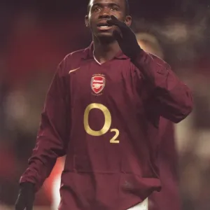 Fabrice Muamba Celebrates Arsenal's 3-0 Victory over Reading in Carling League Cup Fabrice Muamba Celebrates Arsenal's 3-0 Victory over Reading in Carling League Cup