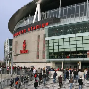 Fans make their way to the stadium