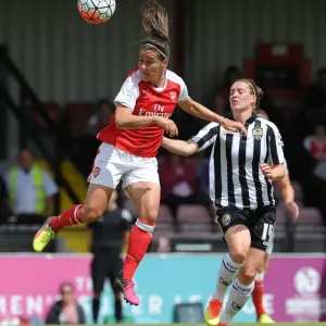 Fara Williams (Arsenal) Jade Moore (Notts County). Arsenal Ladies 2 : 0 Notts County