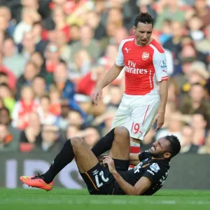 Fierce Rivalry: Santi Cazorla vs. Ahmed Elmohamady - A Battle at the Emirates, 2014-15 Premier League Fierce Rivalry: Santi Cazorla vs. Ahmed Elmohamady - A Battle at the Emirates, 2014-15 Premier League