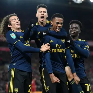 Five-Star Arsenal: Joe Willock's Brace Leads Upset Win Against Liverpool in Carabao Cup