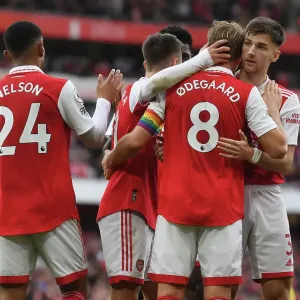 Five-Star Arsenal: Odegaard and Tierney's Epic Goal Celebration (2022-23)
