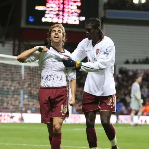 Flamini and Adebayor: Arsenal's Unforgettable Goal Celebration vs. Aston Villa (1:2), 2007