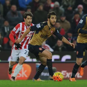 Flamini and Ramsey in Action: Arsenal vs. Stoke City, Premier League 2015-16