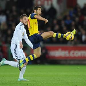 Flamini vs. Sigurdsson: Intense Battle in Swansea v Arsenal (2014-15)