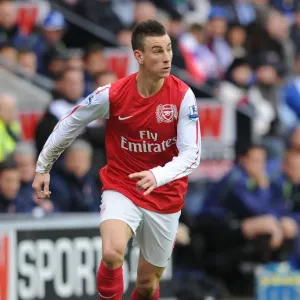 Focused Koscielny in Wigan Athletic vs Arsenal Clash (2011-12)