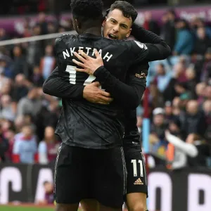 Four-Goal Frenzy: Martinelli and Nketiah's Unstoppable Duo vs. Aston Villa (2022-23)