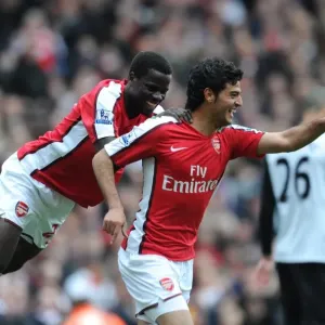 Fourth Goal Celebration: Vela and Eboue, Arsenal's Unstoppable Duo Fourth Goal Celebration: Vela and Eboue, Arsenal's Unstoppable Duo