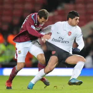 Fran Merida (Arsenal) Alessandro Diamanti (West Ham). West Ham United 1: 2 Arsenal Fran Merida (Arsenal) Alessandro Diamanti (West Ham). West Ham United 1: 2 Arsenal