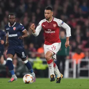 Francis Coquelin: In Action for Arsenal in Europa League Clash Against Red Star Belgrade, 2017