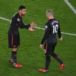 Francis Coquelin and Jack Wilshere (Arsenal). Crystal Palace 2: 3 Arsenal. Premier League