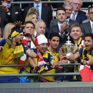 Francis Coquelin, Santi Cazorla, Mikel Arteta, Per Mertesacker and Alexis Sanchez Francis Coquelin, Santi Cazorla, Mikel Arteta, Per Mertesacker and Alexis Sanchez