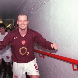 Freddie Ljungberg (Arsenal) celebrates after the match