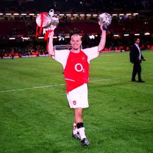 Freddie Ljungberg Celebrates FA Cup Victory with Arsenal: Arsenal 1-0 Southampton, The FA Cup Final, Cardiff, Wales, 2003 Freddie Ljungberg Celebrates FA Cup Victory with Arsenal: Arsenal 1-0 Southampton, The FA Cup Final, Cardiff, Wales, 2003