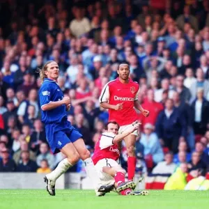 Fredrik Ljungberg Scores the Second Goal: Arsenal's 2-0 Lead over Chelsea in the FA Cup Final at Millennium Stadium, Cardiff, Wales (April 5, 2002)