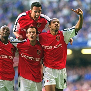 Fredrik Ljungberg and Thierry Henry: Arsenal's Unforgettable Celebration - 2:0 Win Over Chelsea in the FA Cup Final, 2002