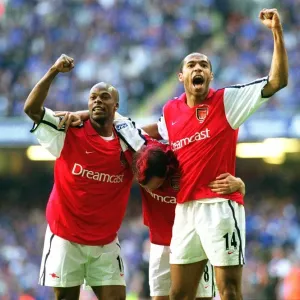 Fredrik Ljungberg and Thierry Henry Celebrate Arsenal's 2-0 Goal Against Chelsea in the 2002 FA Cup Final Fredrik Ljungberg and Thierry Henry Celebrate Arsenal's 2-0 Goal Against Chelsea in the 2002 FA Cup Final