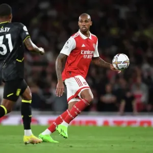 Gabriel in Action: Arsenal vs Aston Villa, 2022-23 Premier League, Emirates Stadium Gabriel in Action: Arsenal vs Aston Villa, 2022-23 Premier League, Emirates Stadium