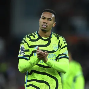 Gabriel of Arsenal Applauds Fans After Aston Villa's Premier League Victory (Aston Villa vs Arsenal 2023-24) Gabriel of Arsenal Applauds Fans After Aston Villa's Premier League Victory (Aston Villa vs Arsenal 2023-24)