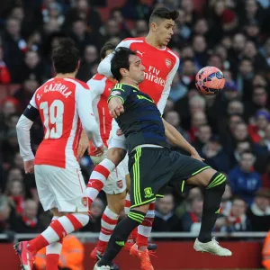 Gabriel (Arsenal) Kike (Middlesbrough). Arsenal 2: 0 Middlesbrough. FA Cup 5th Round