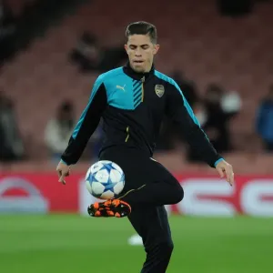 Gabriel of Arsenal Prepares for Arsenal FC vs. GNK Dinamo Zagreb (2015-16 UEFA Champions League) Gabriel of Arsenal Prepares for Arsenal FC vs. GNK Dinamo Zagreb (2015-16 UEFA Champions League)