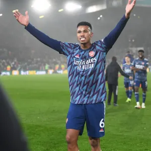 Gabriel Celebrates Print - Arsenal Fan Salute