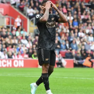 Gabriel Jesus in Action: Arsenal's Thrilling Showdown against Southampton, Premier League 2022-23