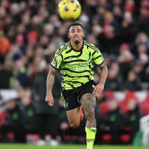 Gabriel Jesus in Action: Liverpool vs. Arsenal, Premier League 2023-24
