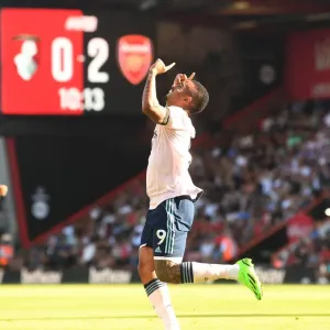Gabriel Jesus Celebrates Martin Odegaard's Goal: Arsenal's Victory at AFC Bournemouth (2022-23) Gabriel Jesus Celebrates Martin Odegaard's Goal: Arsenal's Victory at AFC Bournemouth (2022-23)