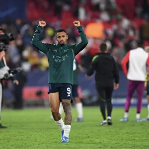 Gabriel Jesus Emotional Reaction: Arsenal's Title Push in Champions League Clash with Sevilla (2023-24)