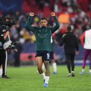 Gabriel Jesus Emotional Reaction: Arsenal's Title Push in Champions League Clash with Sevilla (2023-24) Gabriel Jesus Emotional Reaction: Arsenal's Title Push in Champions League Clash with Sevilla (2023-24)