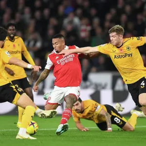 Gabriel Jesus Faces Pressure: Wolverhampton Wanderers vs. Arsenal FC, Premier League 2022-23